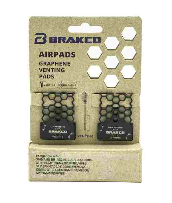 Pastillas de freno BRAKCO BPH Airpad Graphene, Shimano XT, XTR BR-M900 2011, XT BR-M8000