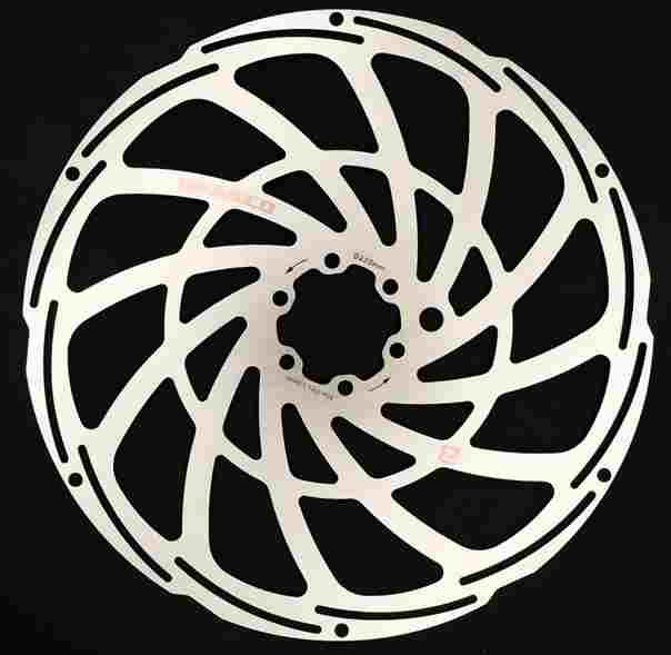 Disco de Freno BRAKCO XSC 220 mm, 6T, Reforzado eBike, 2 mm grueso, alojamiento imán