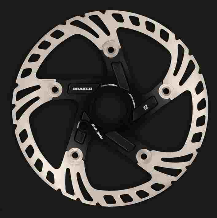 Disco de Freno BRAKCO AXC 203 mm, Center Lock, Premium CNC, eBike, 2 mm grueso, alojamiento imán