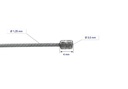 Cable de cambio para Brompton, 1x19 galvanizado, Ø1.25 mm, cabecilla Ø3x4mm, largo 2.25m