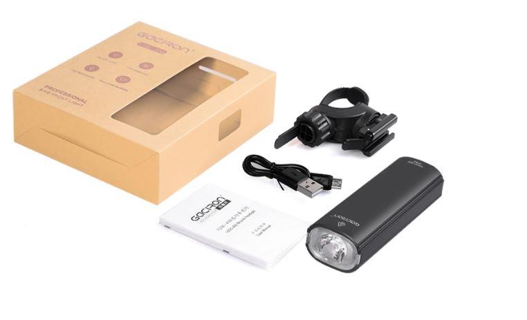 Luz Delantera/Trasera dual USB Gaciron, 600 Lumen, 2200 mAh, IPX4, 97g