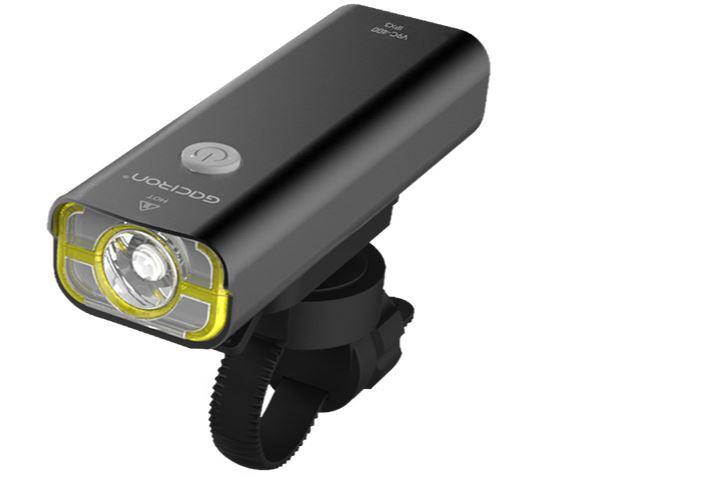 Luz delantera USB Gaciron VPCP-400 Lumen 200 metros, 2500 mAh, IPX3, 5 modos, Aluminio, 122.5g