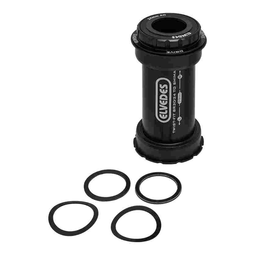 Pedalier Elvedes twist fit  BB 24mm Shimano (sustitución Press Fit Cervelo Ø46mm)