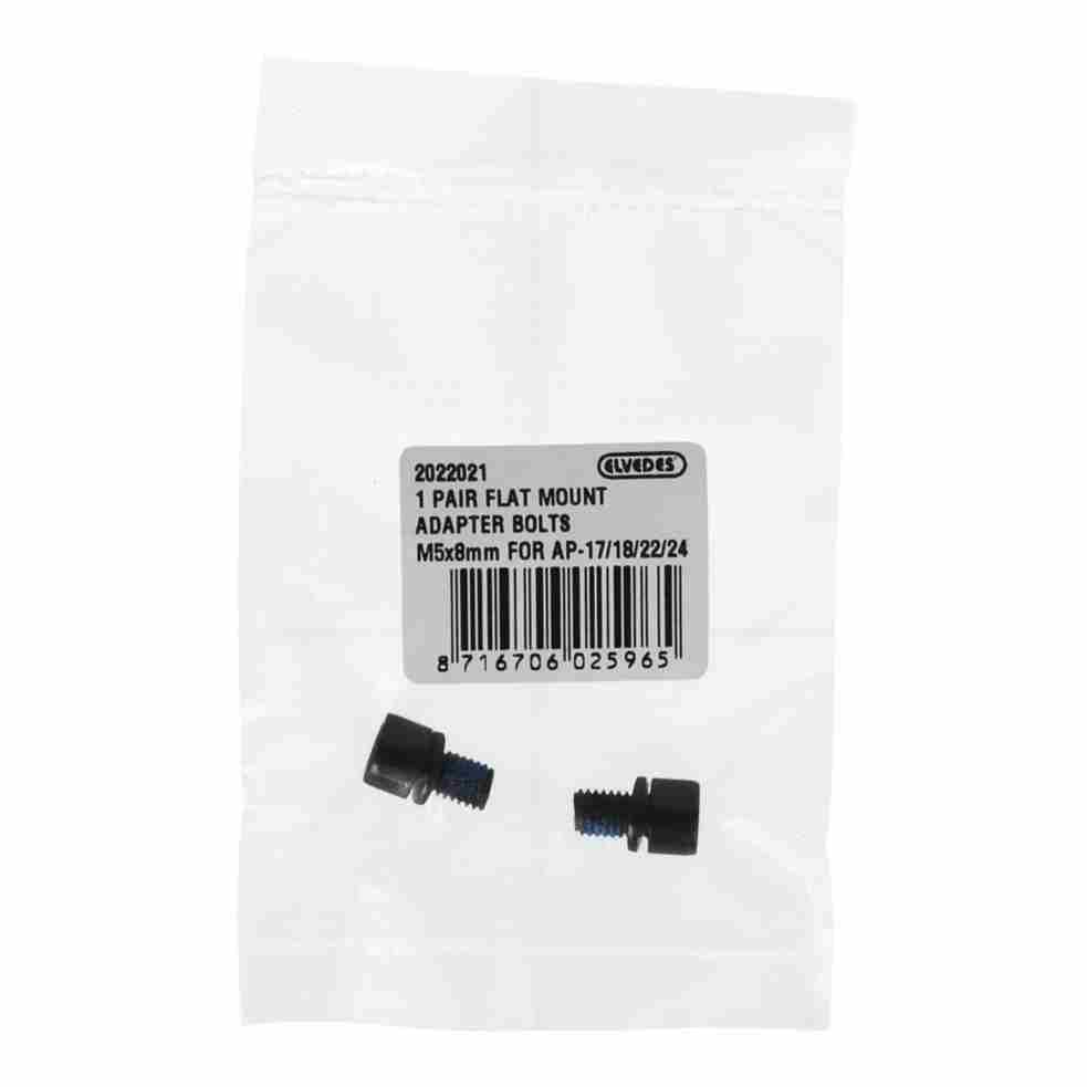 Tornillos Elvedes para pinza/Adaptador flatmount M5 x 8 mm para ap-17/18/22/24 (2x)