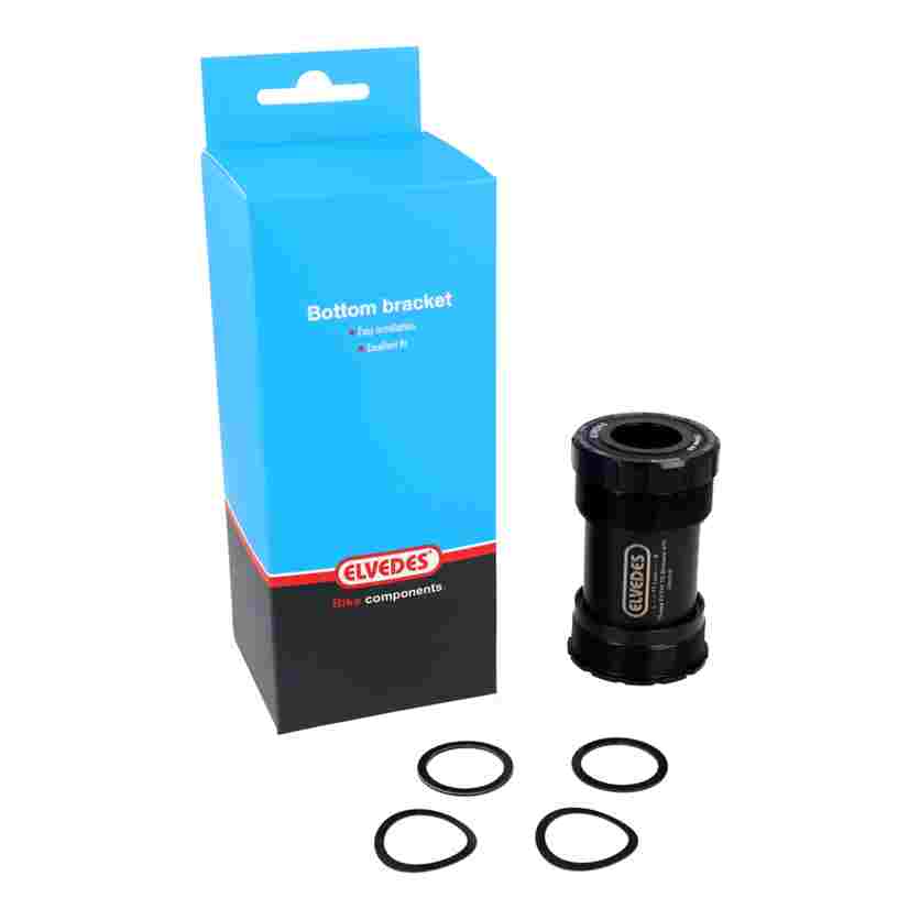 Pedalier Elvedes thread fit, roscado, asimétrico, T47A 77,5mm  Ø24mm Shimano