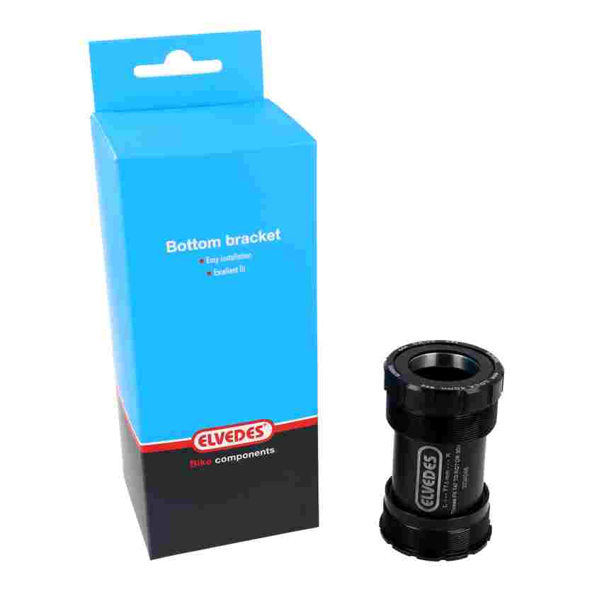 Pedalier Elvedes thread fit, roscado, asimétrico, T47A 77,5mm  Ø30mm