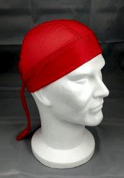 Bandana ciclismo en fibra técnica Hi-Tech roja, ajustable, Talla universal