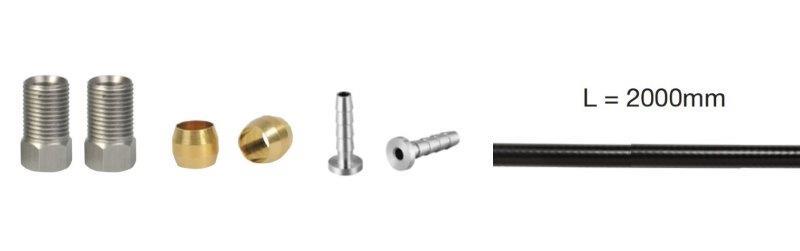 Elvedes KIT Latiguillo hidráulico SHIMANO SM-BH90 ( latiguillo 2 metros, 2 pin BH90, 2 olivas)