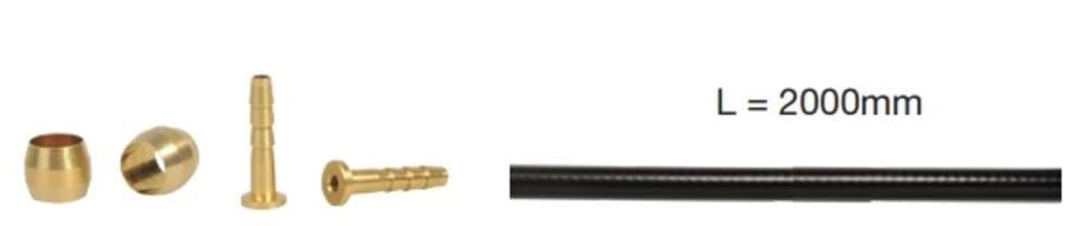Elvedes KIT Latiguillo hidráulico SHIMANO SM-BH59 ( latiguillo 2 metros, 2 pin BH59, 2 olivas)