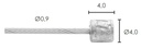 Cable de Cambio Elvedes Ø0.9 x 2.500mm  (4x4mm)  Inox. para funda Ø3.0mm MICROFLEX (Blister)