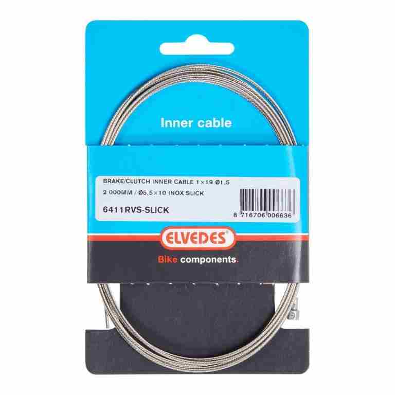 Cable de Freno Elvedes Carretera 2m Ø1.5mm Slick EXTRA SMOOTH baja fricción (Blister 1x)