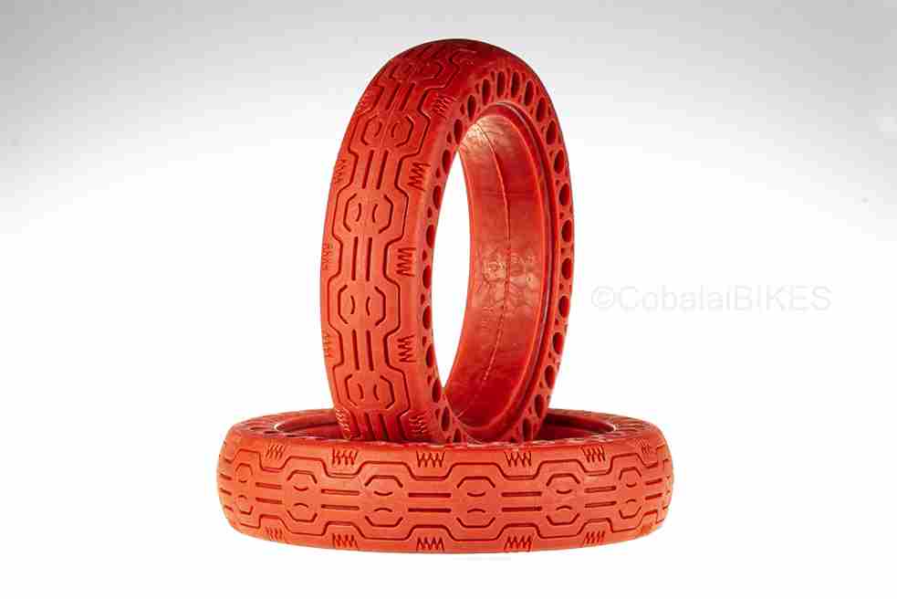 Neumático macizo Aspen Red 8.5"x2" scooter XIAOMI M365 rojo