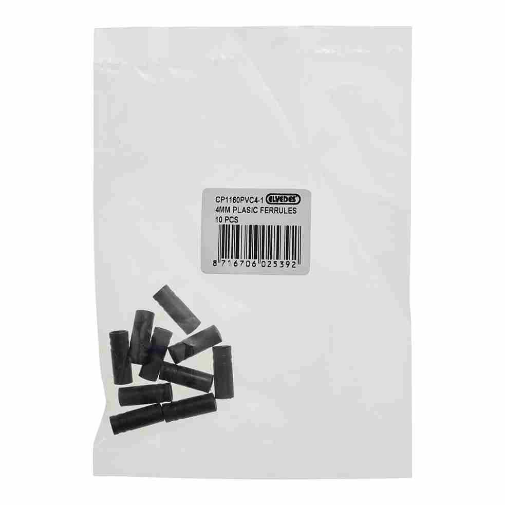 Tope de Funda Cambio Elvedes Ø4,3mm PVC negro (bolsa 10x)