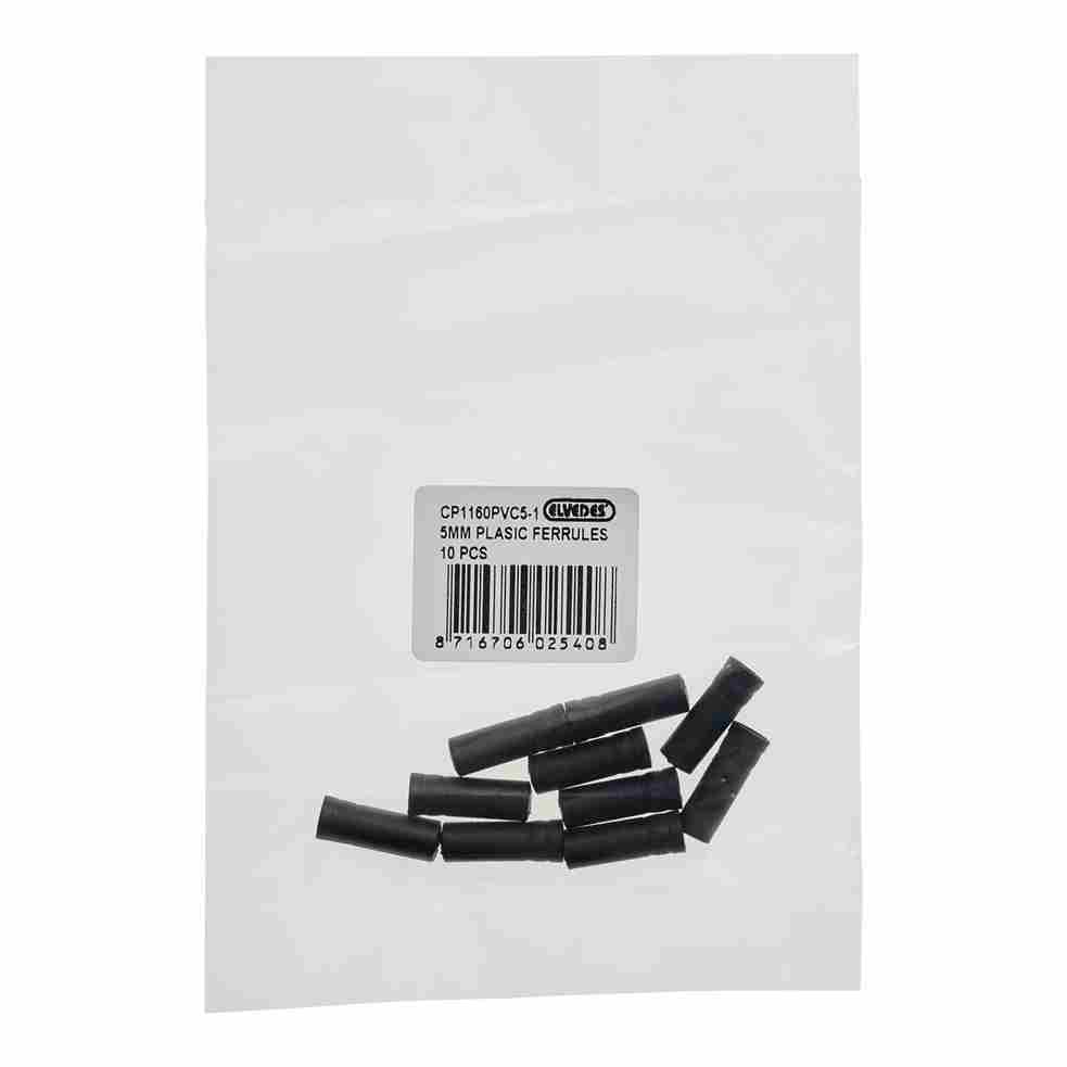 Tope de Funda Elvedes Freno Ø5,0mm PVC negro (bolsa 10x)