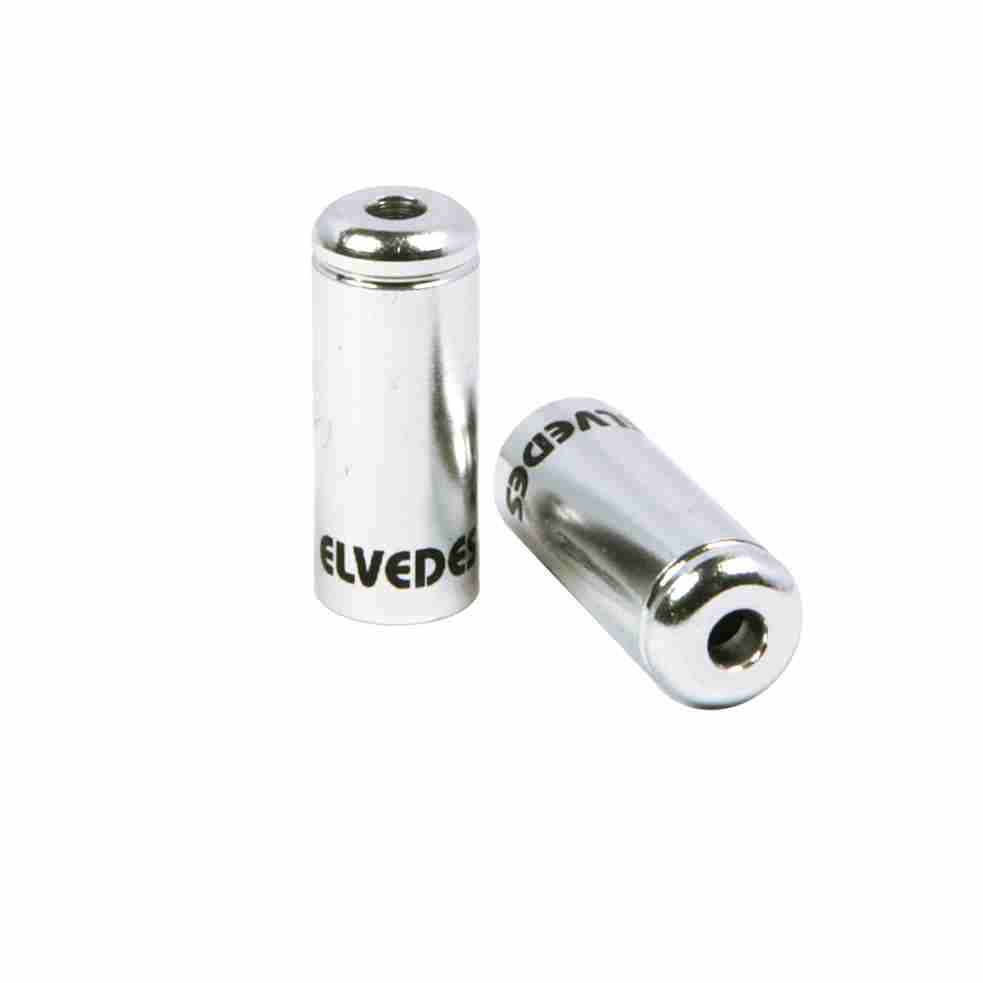 Tope de Funda Sellado para Freno Elvedes Ø5,0mm Aluminio plata (bolsa 10x)