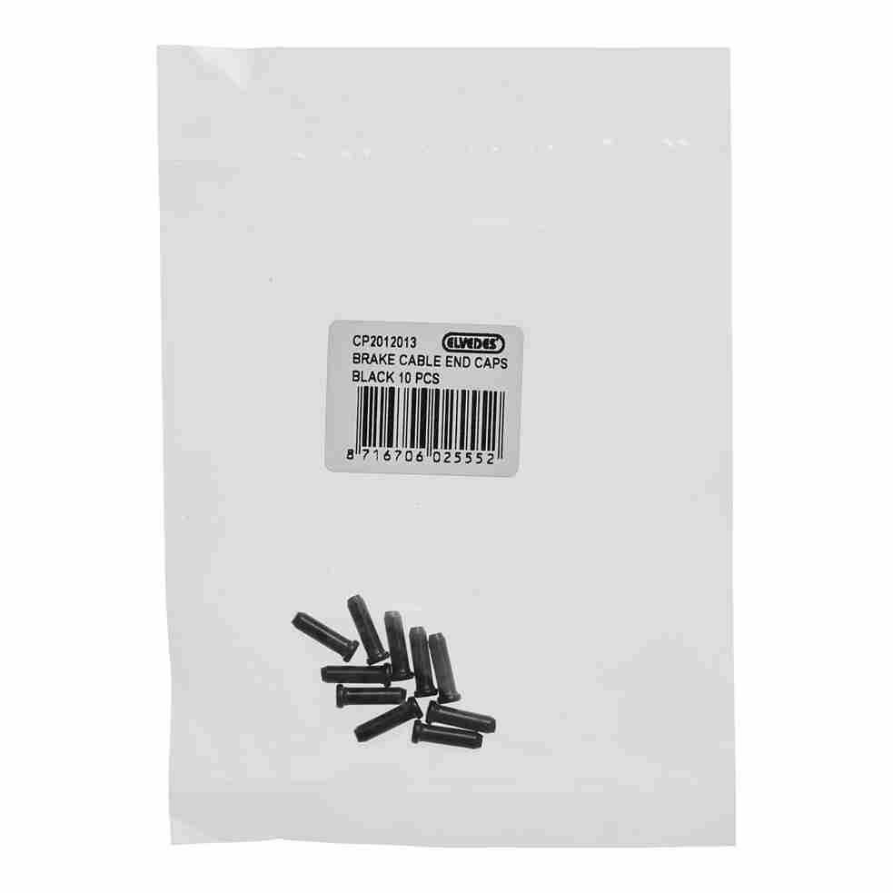 Terminal de Cable Elvedes Freno y Cambio Ø2,3 mm Aluminio Negro (bolsa 10x)