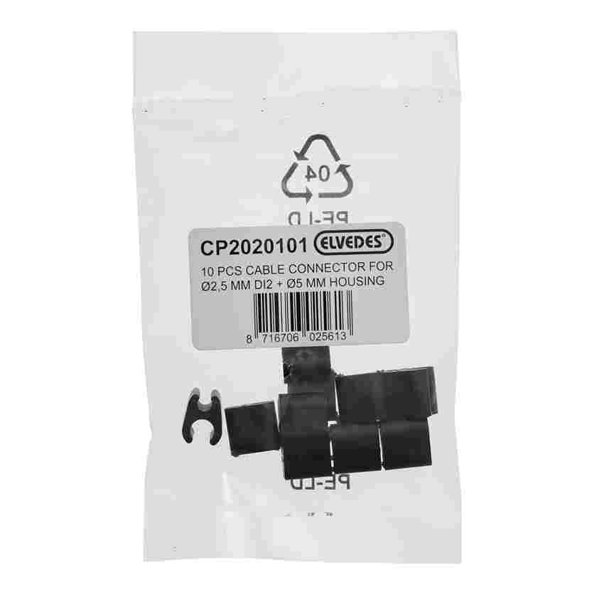 Clips de sujección de funda Elvedes Duo 5,0mm - 2,5mm (DI2 eBike/freno) plastic (bolsa 10x)