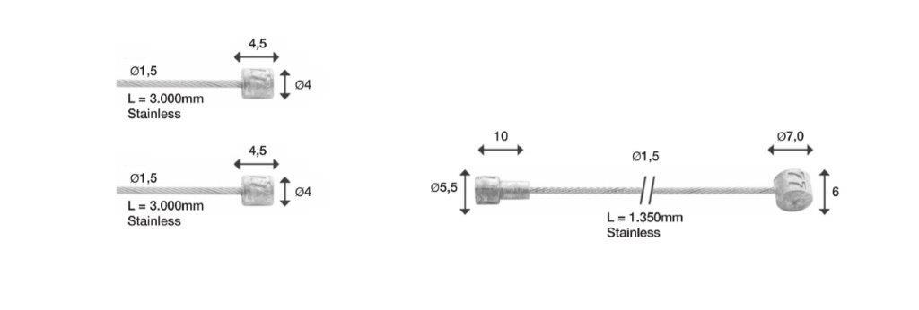Set universal cable splitter Elvedes, Bifurcador de Cable de Freno 2 a 1