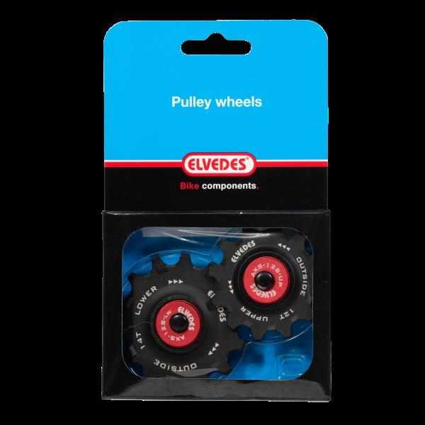 Roldanas Poleas de Cambio Elvedes con Rodamientos CERÁMICOS 1x12+1x14 (SRAM Red/Force ETAP 12v)