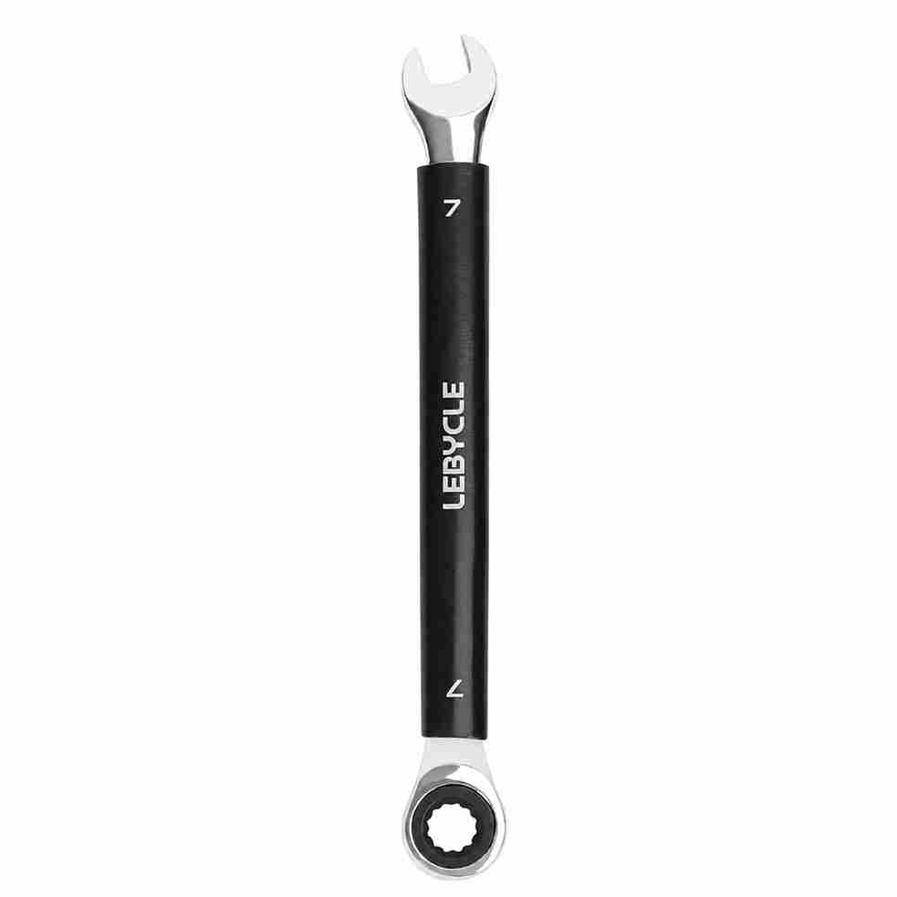 LEBYCLE Llave combinada fija-estrella M7 profesional con carraca 72T, acero cromo-vanadio