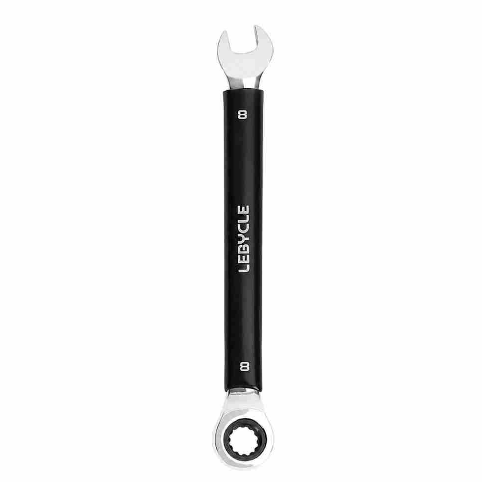 LEBYCLE Llave combinada fija-estrella M8 profesional con carraca 72T, acero cromo-vanadio