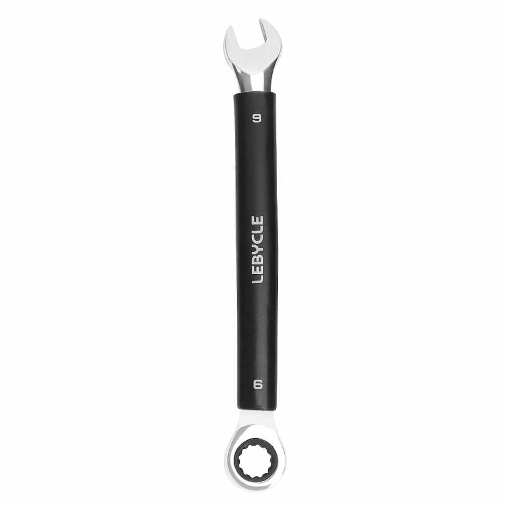 LEBYCLE Llave combinada fija-estrella M9 profesional con carraca 72T, acero cromo-vanadio