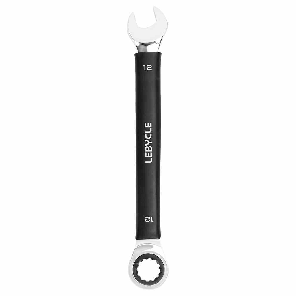 LEBYCLE Llave combinada fija-estrella M12 profesional con carraca 72T, acero cromo-vanadio