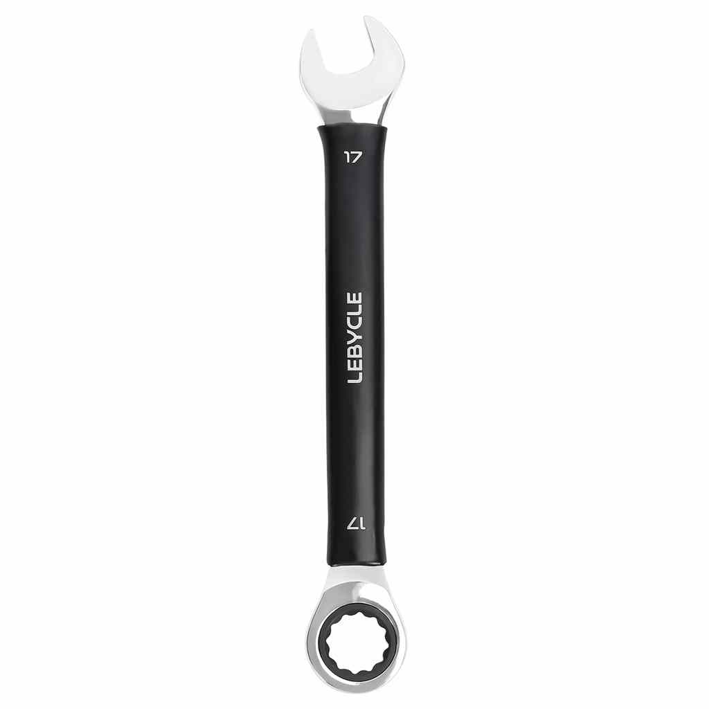 LEBYCLE Llave combinada fija-estrella M17 profesional con carraca 72T, acero cromo-vanadio