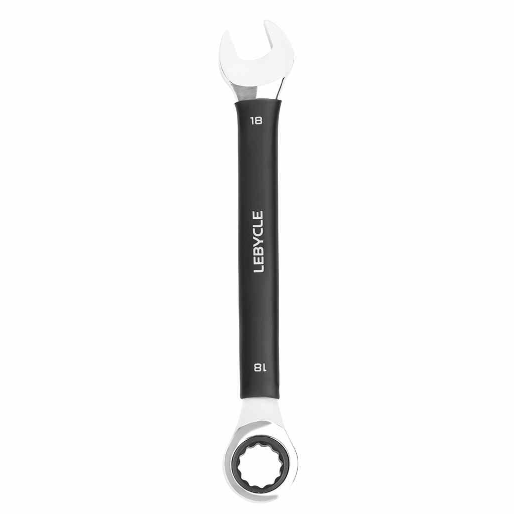 LEBYCLE Llave combinada fija-estrella M18 profesional con carraca 72T, acero cromo-vanadio