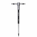 LEBYCLE Llave Allen en T profesional de 2 mm con casquillo giratorio, eje de acero Cr-V