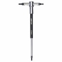LEBYCLE Llave Allen en T profesional de 2.5 mm con casquillo giratorio, eje de acero Cr-V