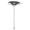 LEBYCLE Llave Allen 4 mm en T de punta redondeada, eje en acero Cr-V, mango ergonómico antideslizant
