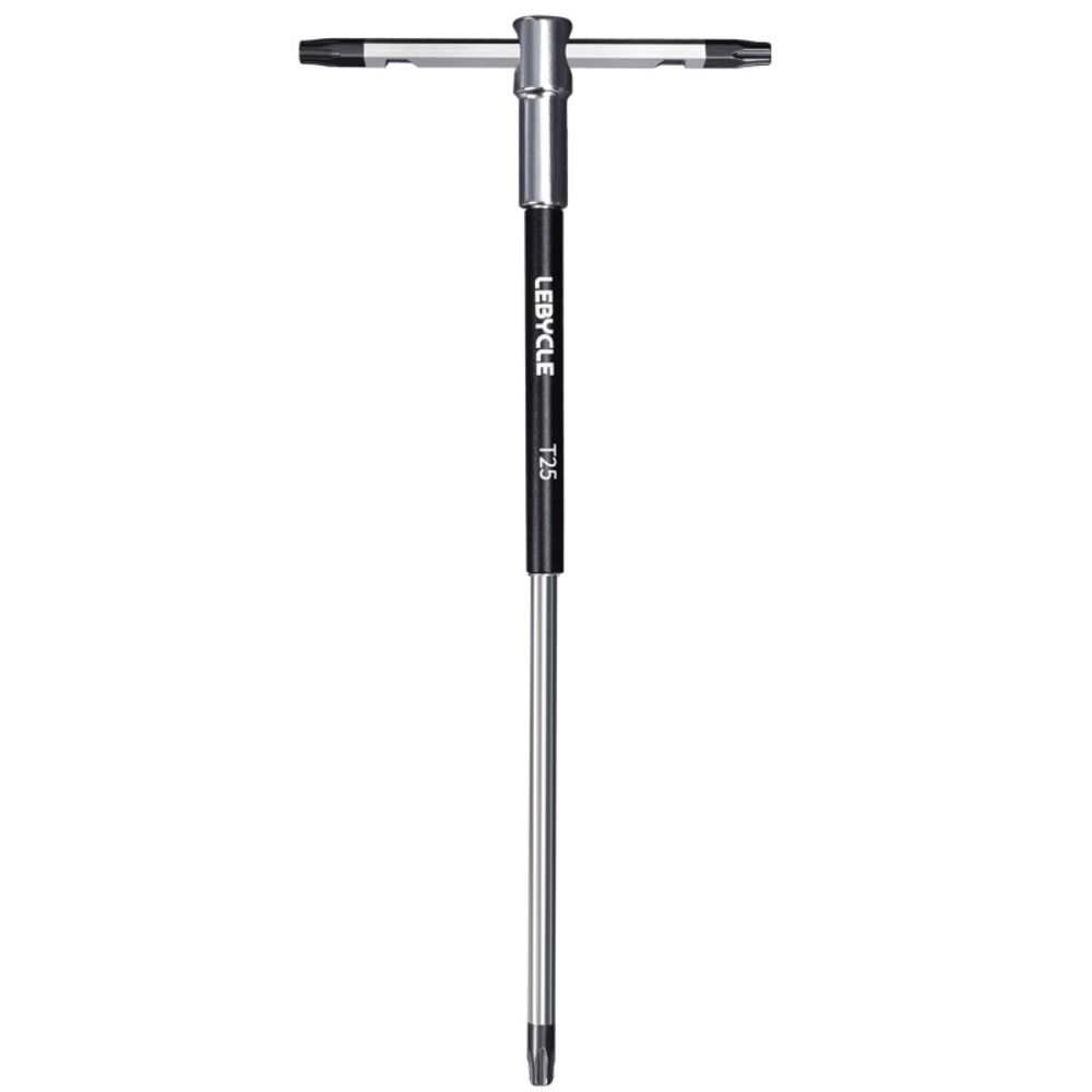 LEBYCLE Llave Torx 2.5mm en T profesional con casquillo giratorio, eje en acero Cr-V
