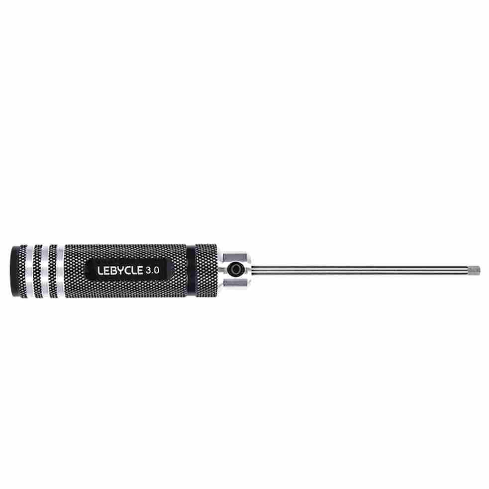 LEBYCLE Destornillador de precisión Allen 3mm con mango de aluminio y punta de acero HSS