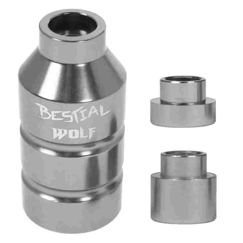 Peg aluminio, con 3 tornillos y 2 adaptadores, plata
