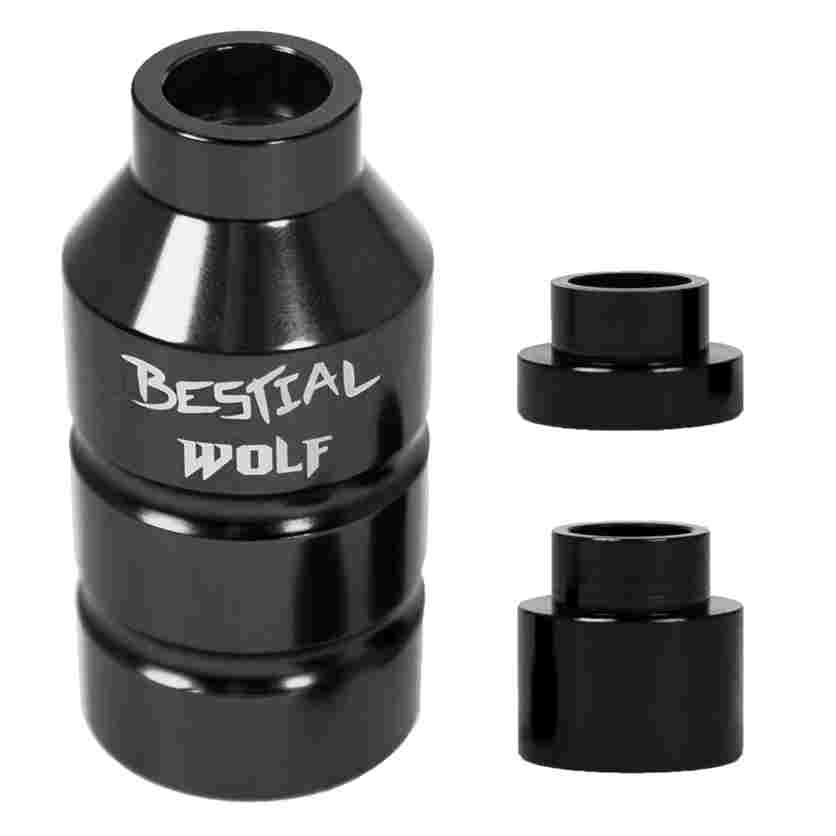 Peg aluminio, con 3 tornillos y 2 adaptadores, negro