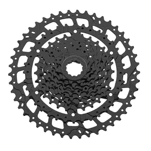 Cassette Sunrace 9v 11-46, negro, acero, 645g