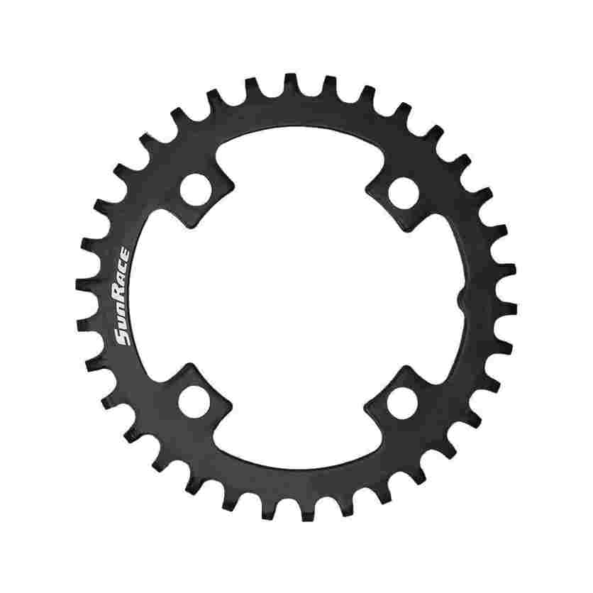 Plato Sunrace narrow-wide 30T, aluminio, negro, BCD 104