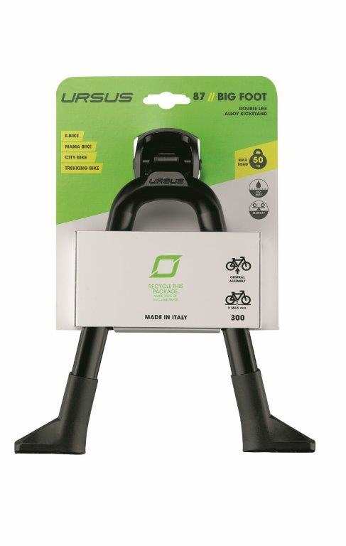 Caballete Central Doble brazo URSUS BIG FOOT, 50 kg, Negro, h max=275 mm