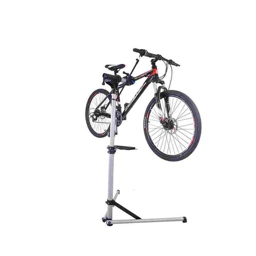 [187962] Soporte de reparación de bicicletas en aluminio,  plegable, ligero y fácil de guardar o transportar (4.7 kg), 120-170 cm y hasta 30 Kg