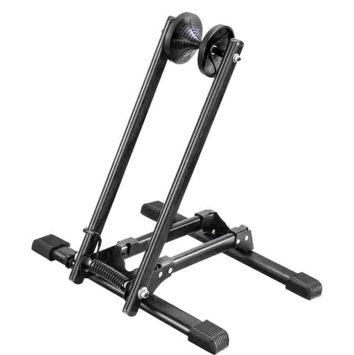 [187965] Aparcabicis plegable de aluminio – soporte de suelo ligero y compacto