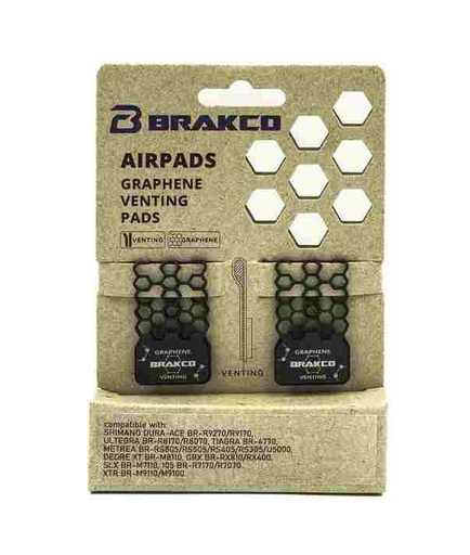 [BK6907B] Pastillas de freno BRAKCO BPH Airpad Graphene,SHIMANO ULTEGRA BR-RS805/505/4058/305, DURA-ACE R9170