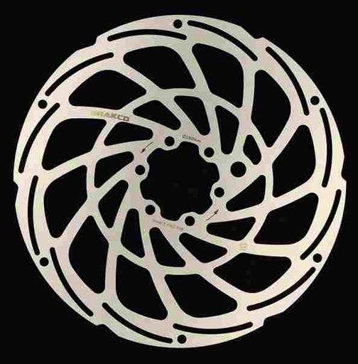 [BKR101] Disco de Freno BRAKCO XSC 180 mm, 6T, Reforzado eBike, 2 mm grueso, alojamiento imán