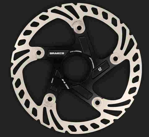 [BKR105] Disco de Freno BRAKCO AXC 180 mm, Center Lock Premium CNC, eBike, 2 mm grueso, alojamiento imán