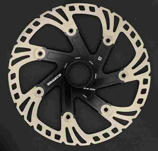 [BKR107] Disco de Freno BRAKCO AXC 220 mm, Center Lock, Premium CNC, eBike, 2 mm grueso, alojamiento imán