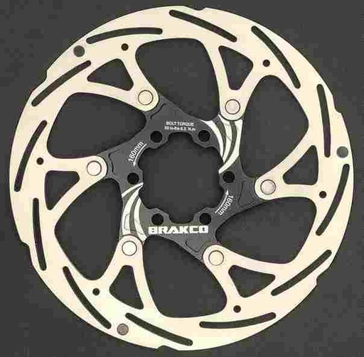 [BKR119] Disco de Freno BRAKCO 1SA 160 mm, 6T, 1,8 mm, Banda SUS-410/Araña AL7075, 133 g