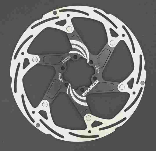 [BKR120] Disco de Freno BRAKCO 1SA 180 mm, 6T, 1,8 mm, Banda SUS-410/Araña AL7075,  153 g