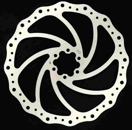 [BKR127] Disco de Freno BRAKCO DR02 203 mm, 6T, 1,8 mm, disipación calor óptima,  188 g