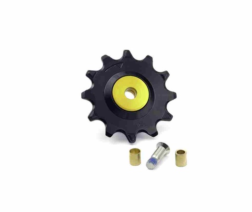 [187990T12] Roldana Polea de Cambio AHOOH 12 Dientes, Rodamiento Cerámico, Aluminio CNC