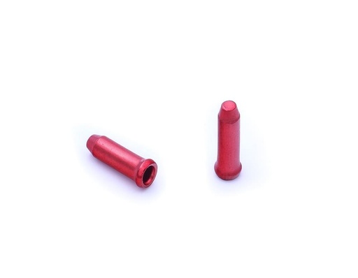 [BK24023R] Terminal de cable freno/cambio 1,6 mm BRAKCO, Alumino, Rojo (10x)